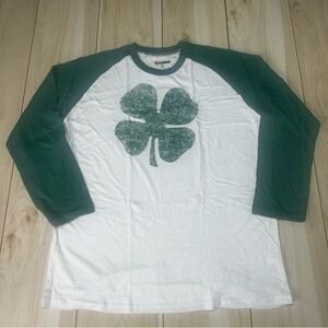 Tipsy Elves Lucky Clover Long Sleeve‎ Shirt Size XL- New
